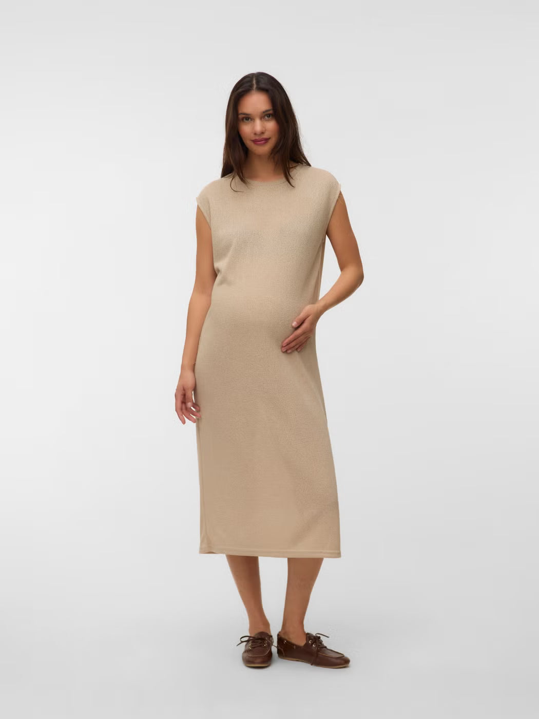 MAMA LICIOUS SABINE MIDI DRESS BEIGE