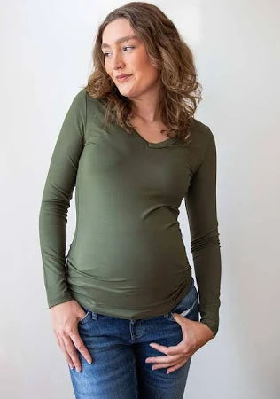 LOVE2WAIT SHIRT V-NECK LONG SLEEVE ECOVERO