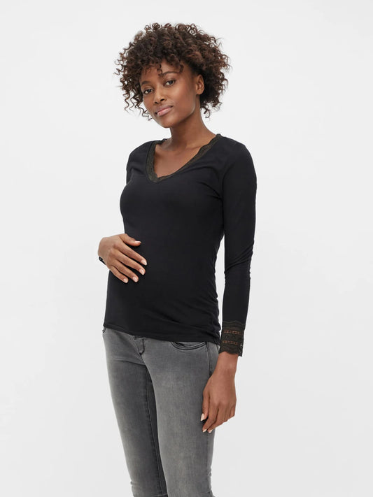 MAMA LICIOUS REESE JERSEY NECK TOP