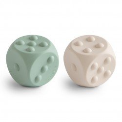 MUSHIE DICE PRESS TOY CAMBRIDGE BLUE/SHIFTING SANDS