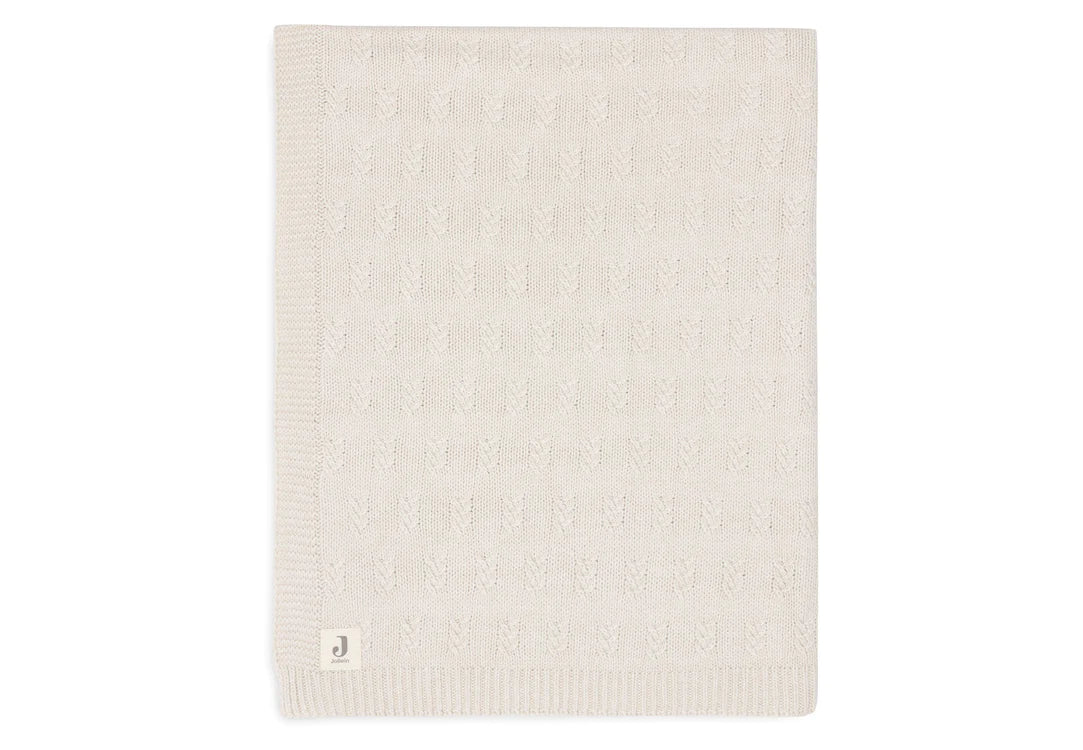 JOLLEIN DEKEN WIEG 75X100CM GRAIN KNIT OATMEAL