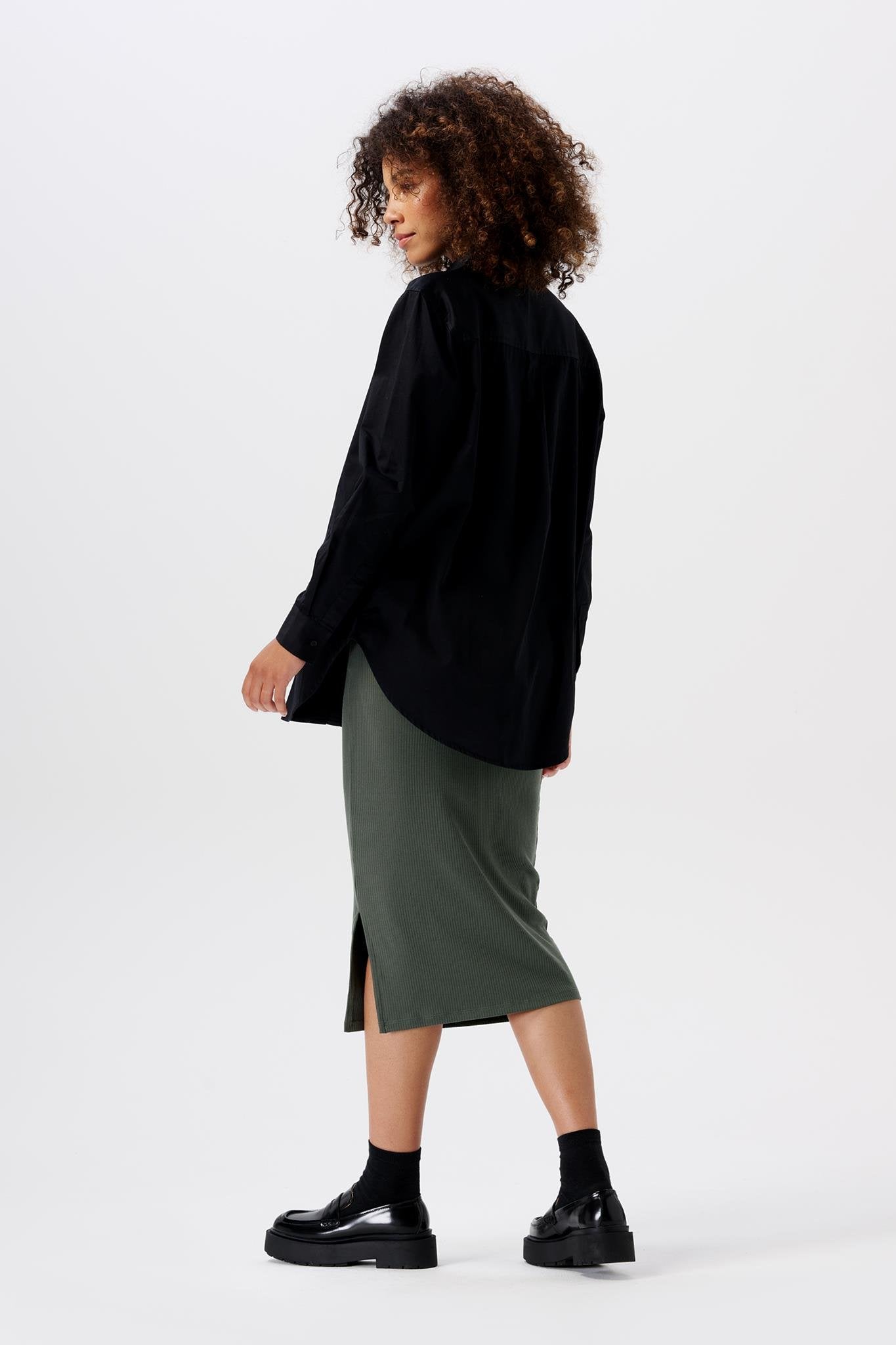NOPPIES VIJA RIB SKIRT OLIVE