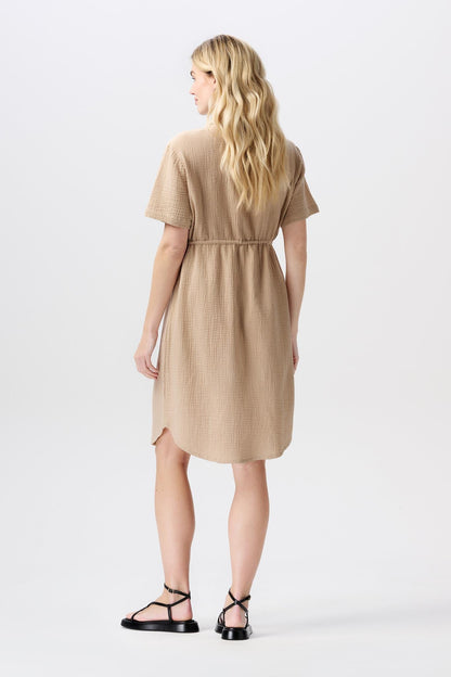 NOPPIES JAMAIRA NURSING DRESS WHITE PEPPER