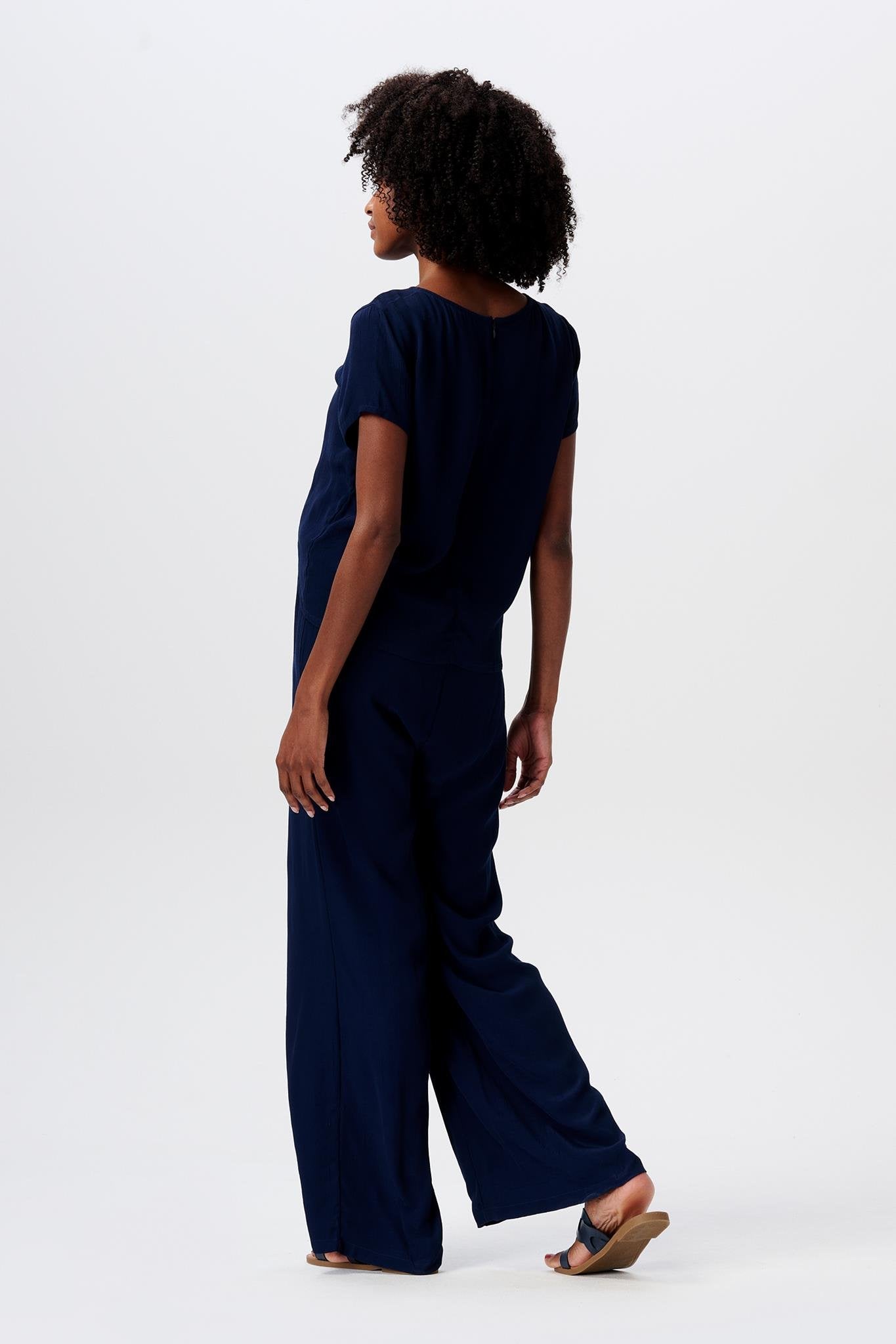 ESPRIT JUMPSUIT WOVEN NURSING SLEEVE NAVY