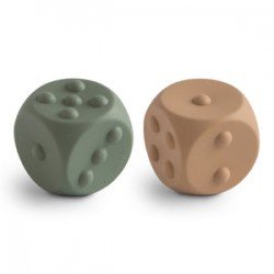 MUSHIE DICE PRESS TOY DRIED THYME/NATURAL