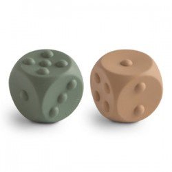 MUSHIE DICE PRESS TOY CAMBRIDGE BLUE/SHIFTING SANDS