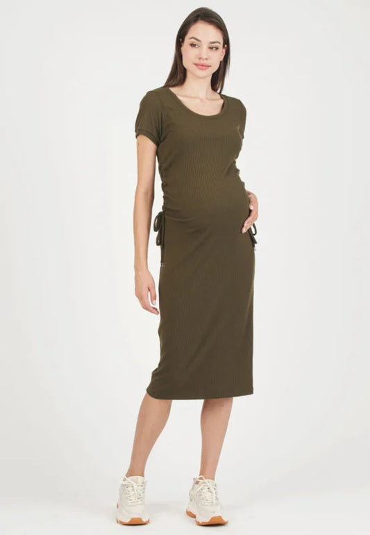 ATTESA GIULIA DRESS MILITARY GREEN