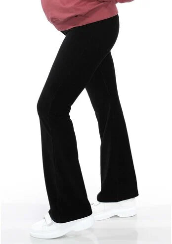 LOVE2WAIT PANTS RIB VELVET BLACK XS