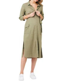 RIPE RILEY LONGLINE SHIRT DRESS