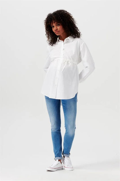 NOPPIES ARLES BLOUSE OPTICAL WHITE