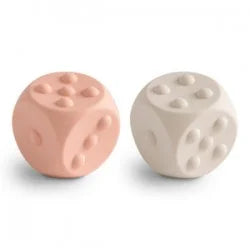 MUSHIE DICE PRESS TOY BLUSH/SHIFTING SAND