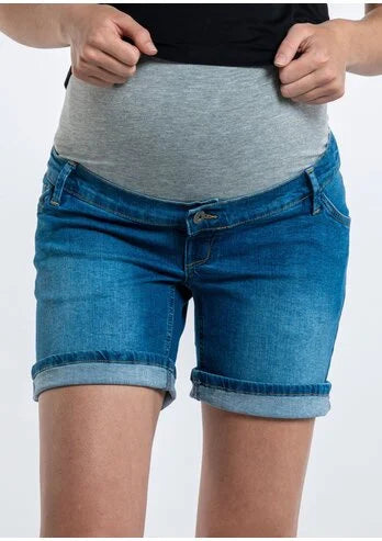 LOVE2WAIT JEANS SHORTS LONG STONE WASH